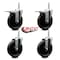 Service Caster 5 Inch Phenolic Swivel 58 Inch Threaded Stem Caster Set 2 Total Lock Brakes SCC-TSTTL20S514-PHS-58212-2-S-2 - alternate 3